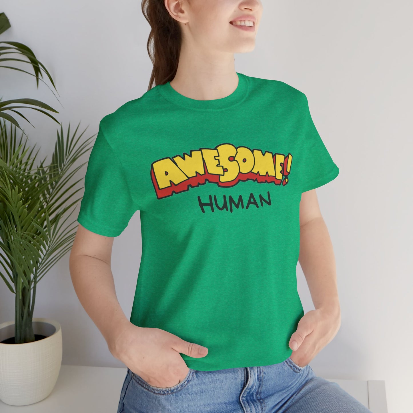 Awesome Human Unisex Jersey Short Sleeve Tee