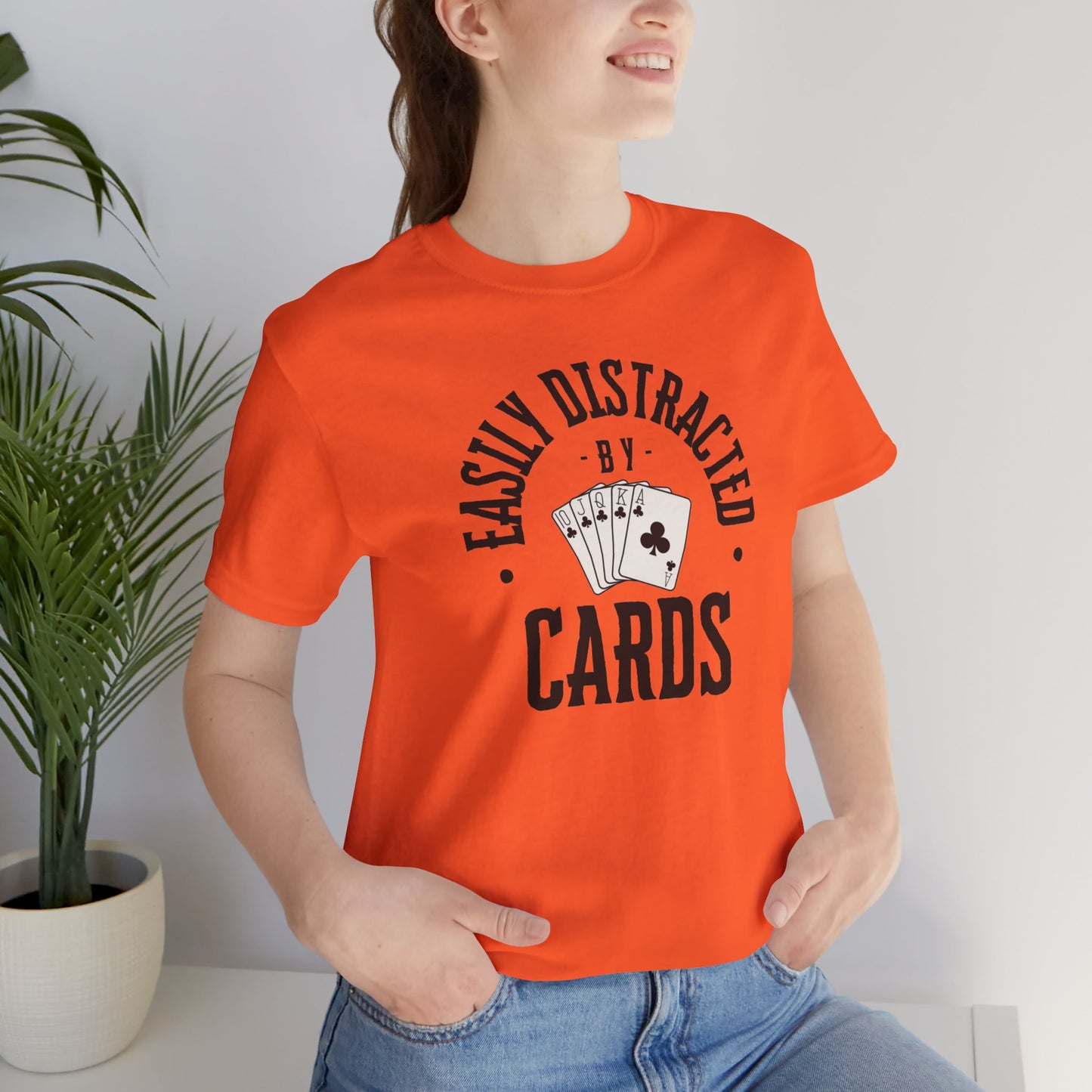 Poker/ Easily Distracted By Cards Unisex Jersey Short Sleeve Tee