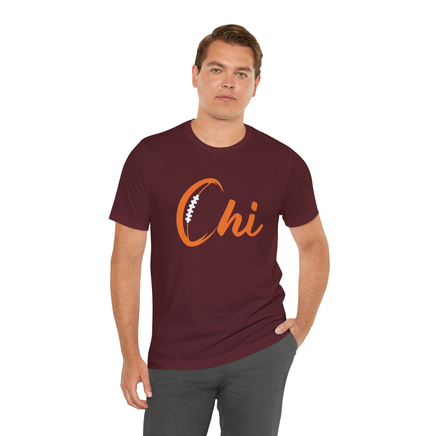 Chi Football/ Orange Unisex Jersey Short Sleeve Tee