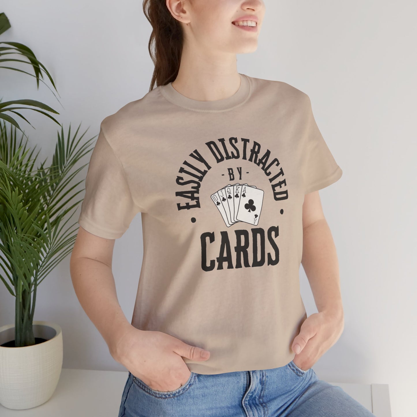Poker/ Easily Distracted By Cards Unisex Jersey Short Sleeve Tee