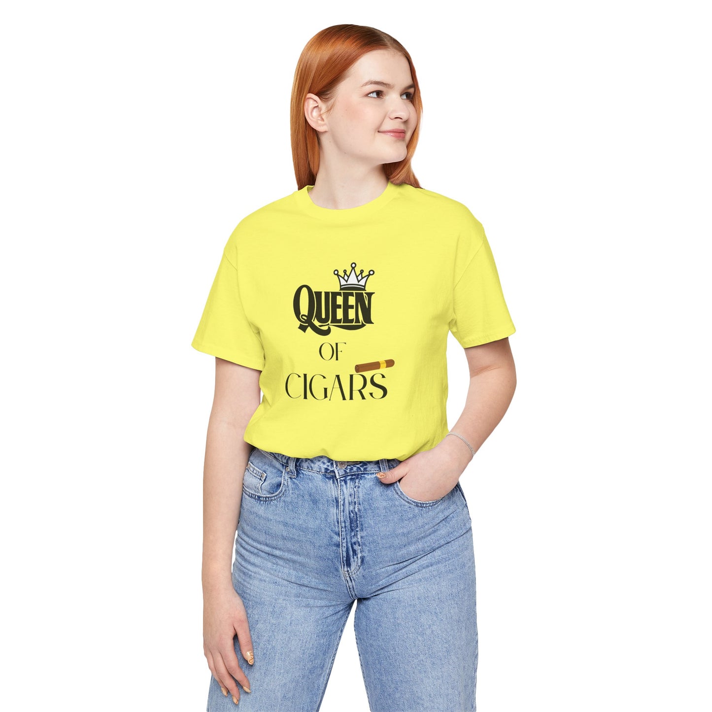 Cigars/ Queen of Cigars Unisex Jersey Short Sleeve Tee