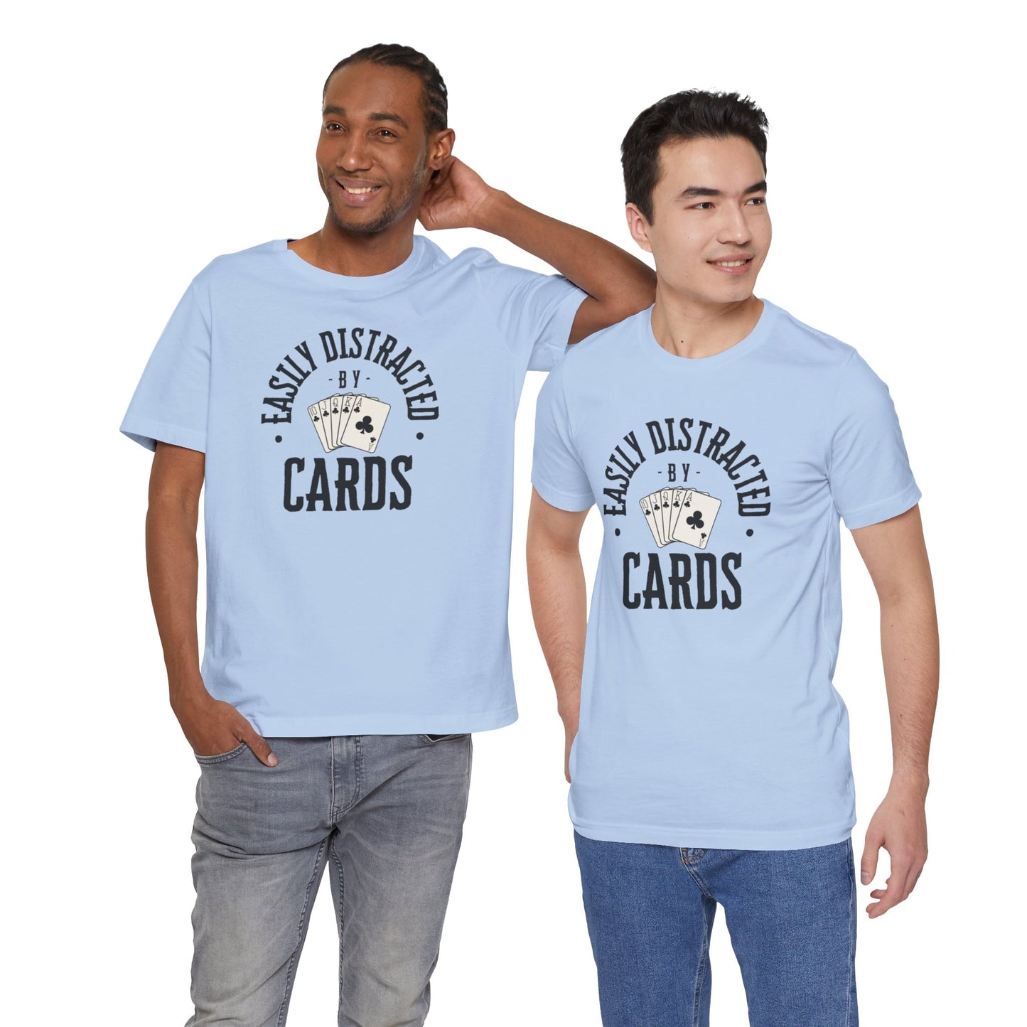 Poker/ Easily Distracted By Cards Unisex Jersey Short Sleeve Tee