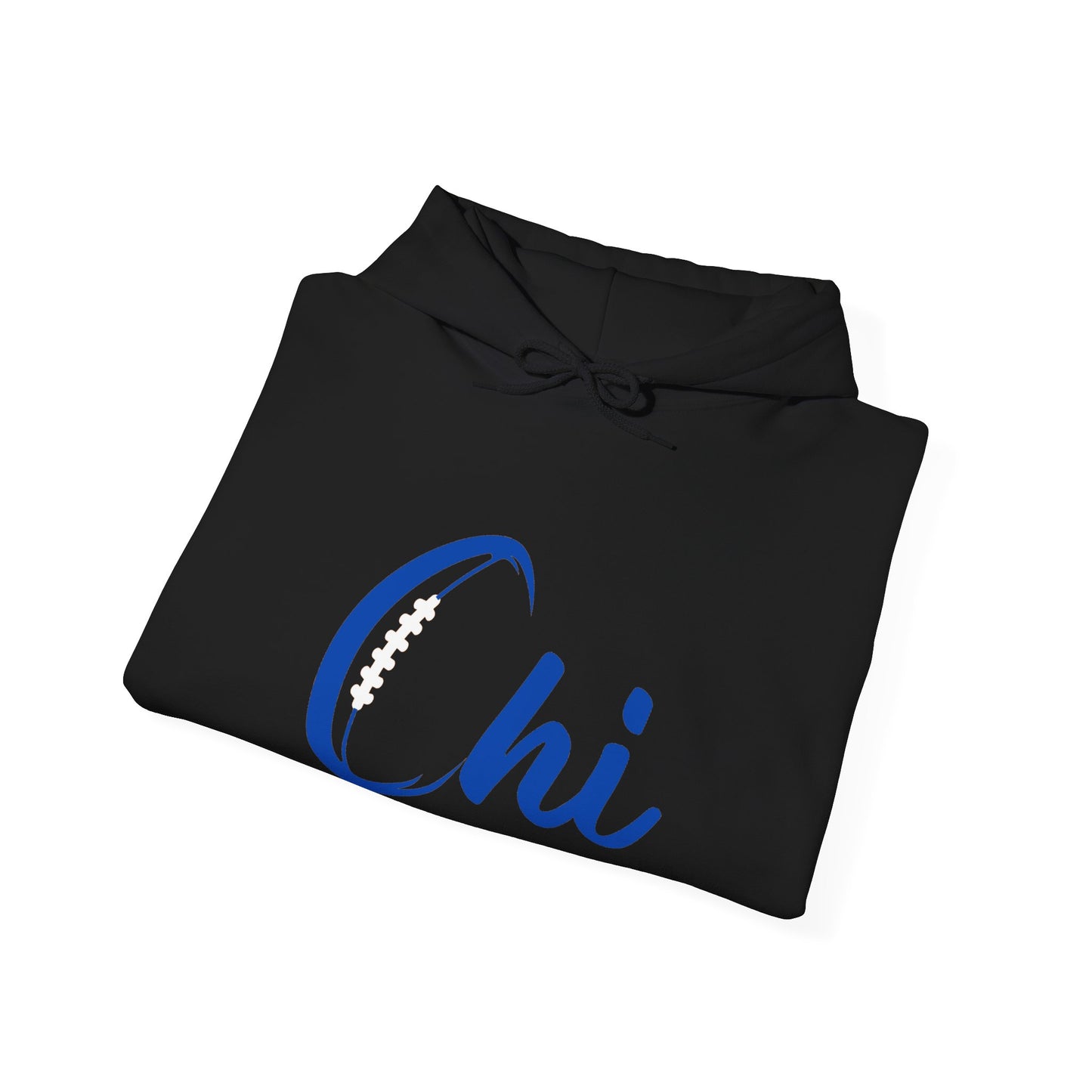 Chi Football/ Blue Unisex Heavy Blend™ Hooded Sweatshirt