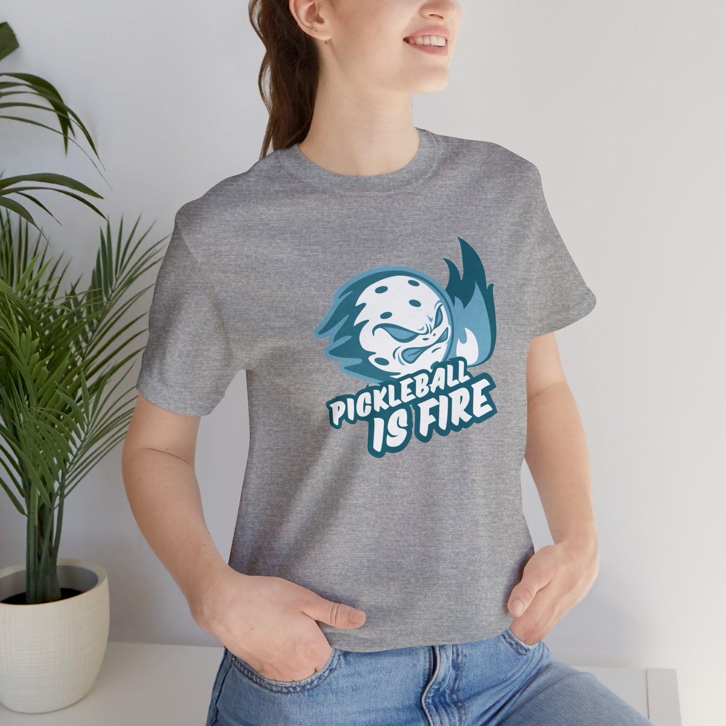 Pickleball Is Fire Unisex Jersey Short Sleeve Tee