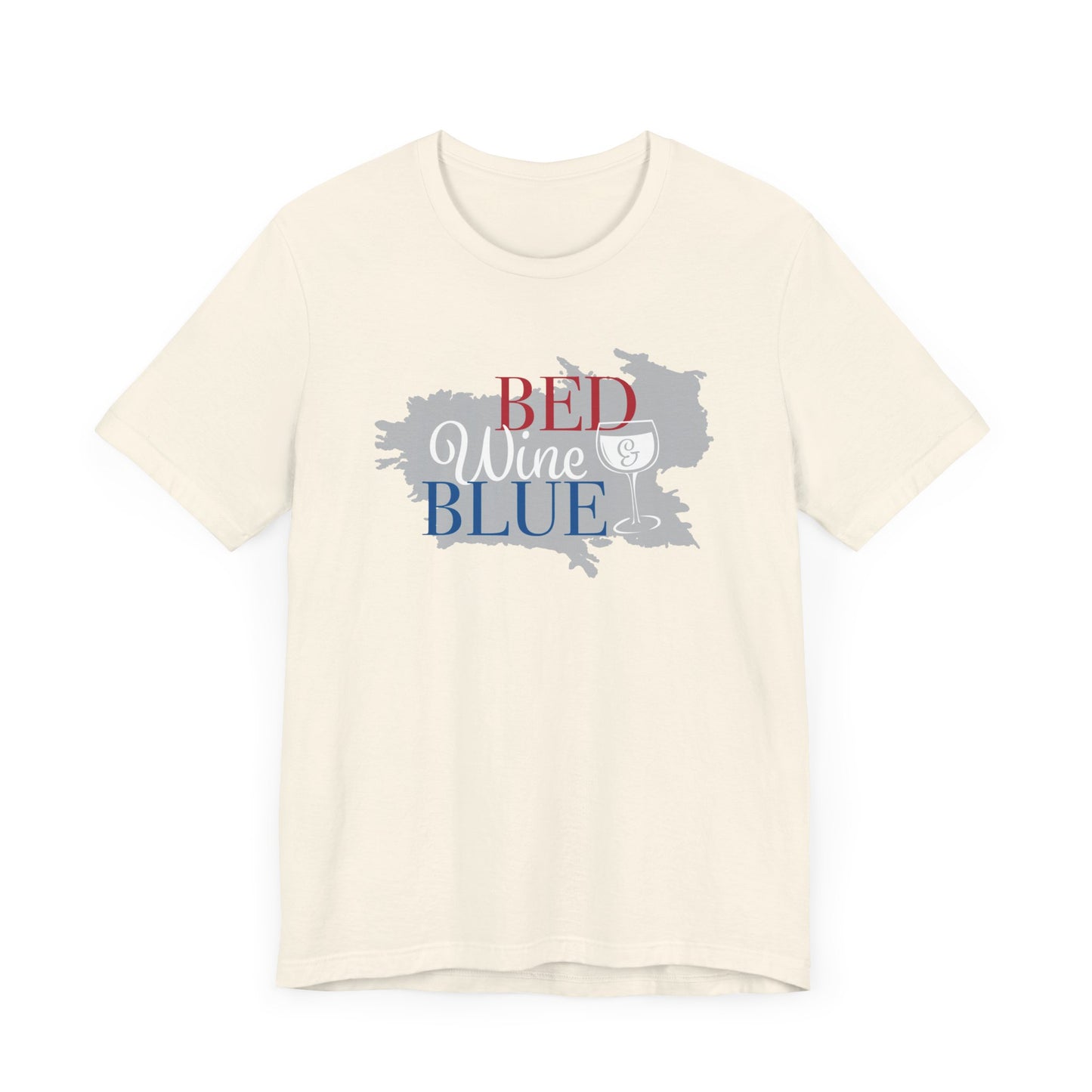 Bed Wine & Blue Unisex Jersey Short Sleeve Tee
