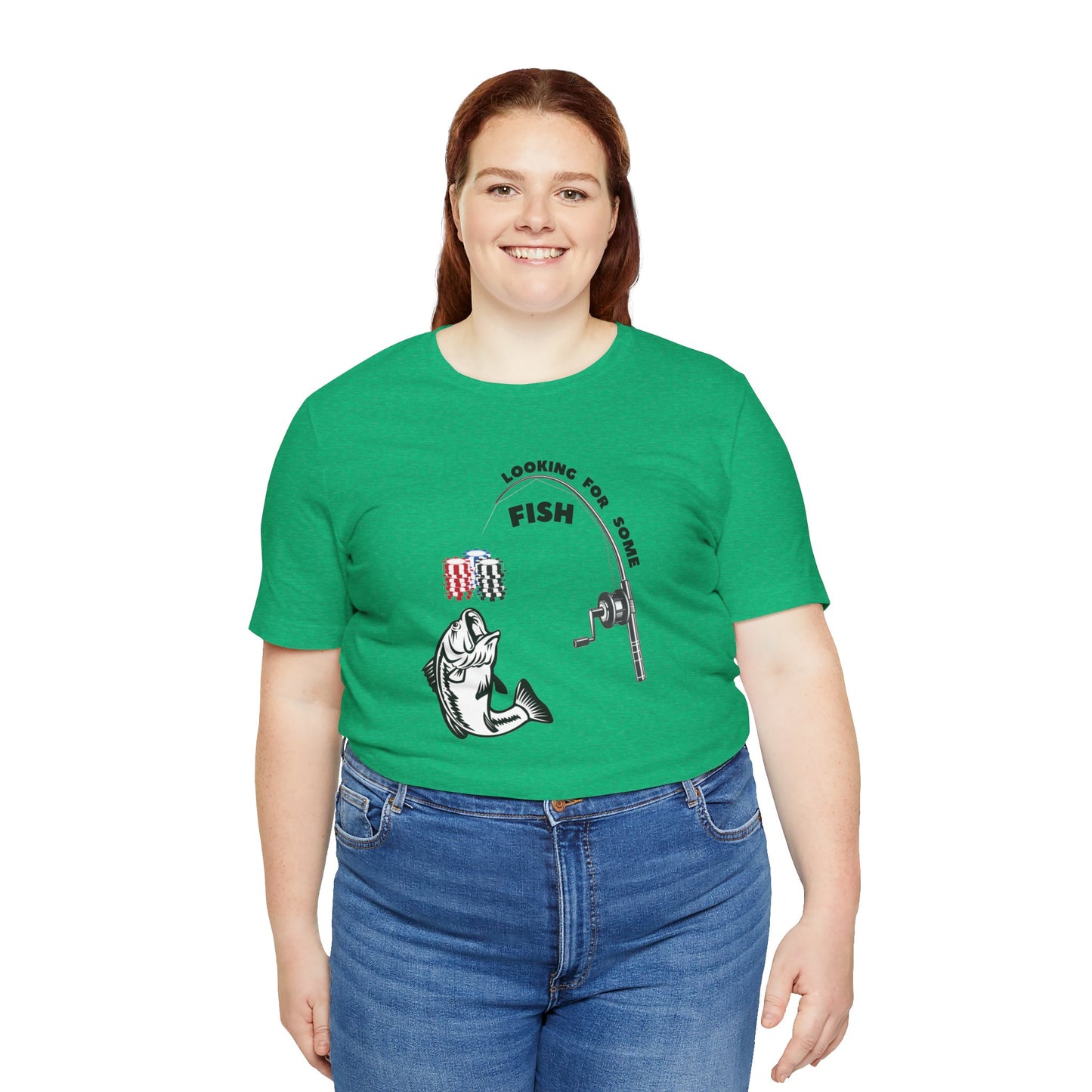 Poker/ Looking For Some Fish Unisex Jersey Short Sleeve Tee