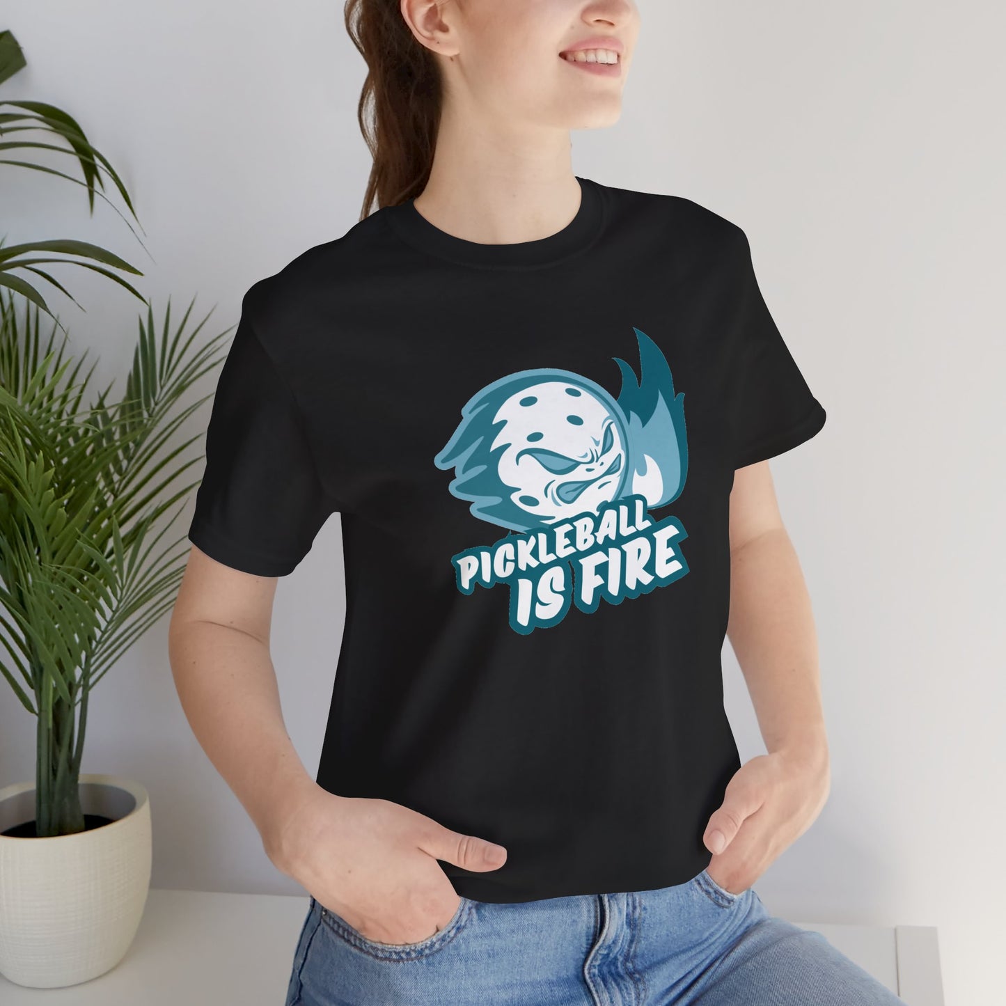 Pickleball Is Fire Unisex Jersey Short Sleeve Tee