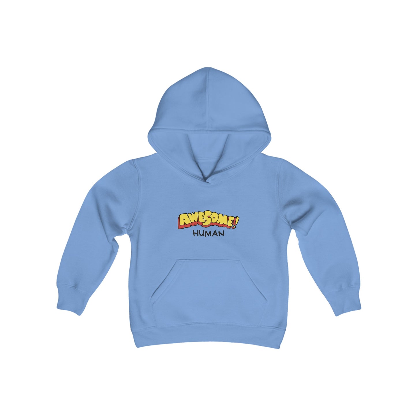 Kids Awesome Human Heavy Blend Hooded Sweatshirt