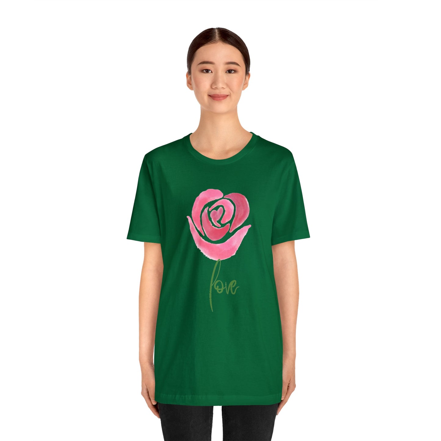 Flower Love Unisex Jersey Short Sleeve Tee