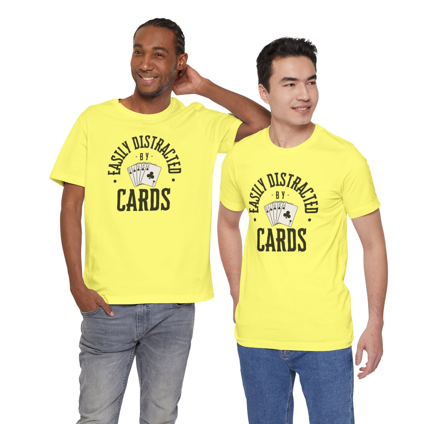 Poker/ Easily Distracted By Cards Unisex Jersey Short Sleeve Tee