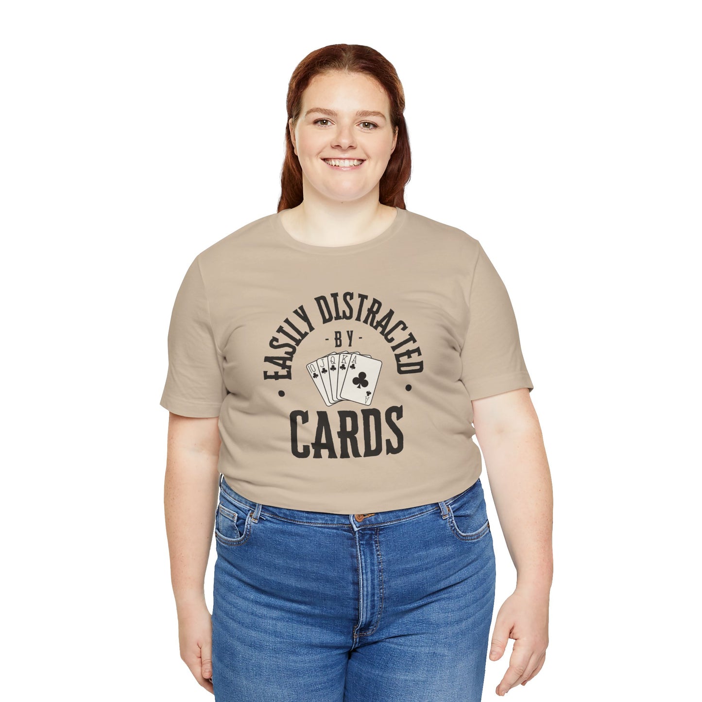 Poker/ Easily Distracted By Cards Unisex Jersey Short Sleeve Tee