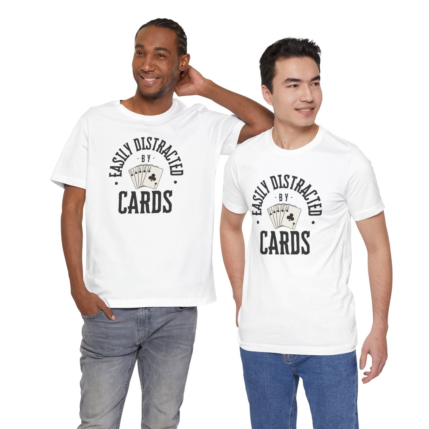 Poker/ Easily Distracted By Cards Unisex Jersey Short Sleeve Tee