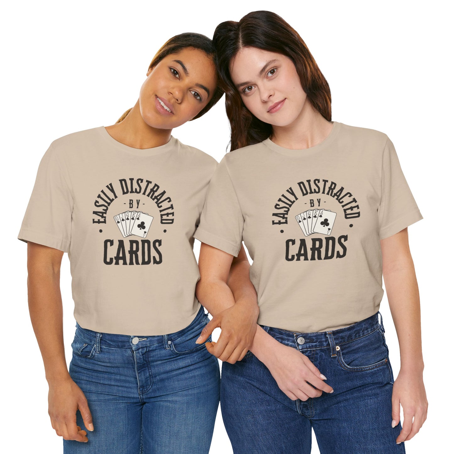 Poker/ Easily Distracted By Cards Unisex Jersey Short Sleeve Tee