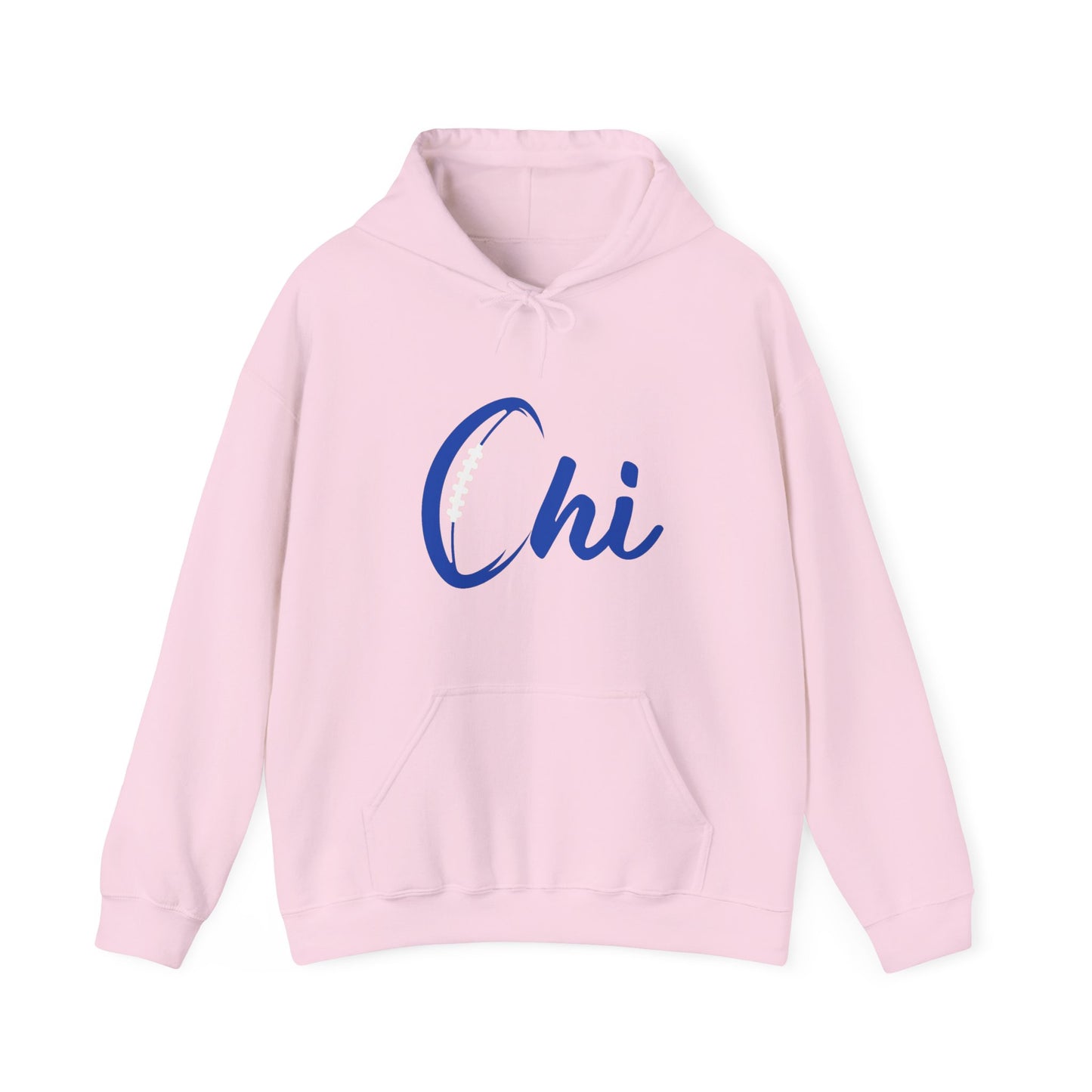 Chi Football/ Blue Unisex Heavy Blend™ Hooded Sweatshirt