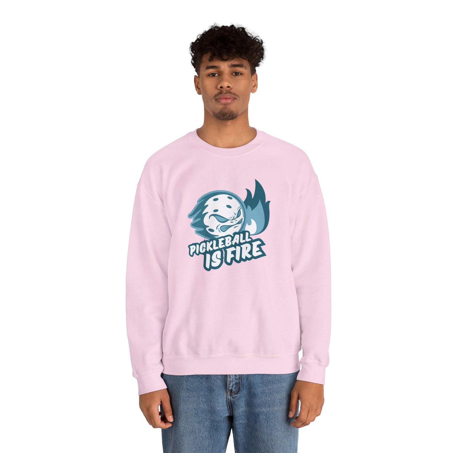Pickleball is Fire Unisex Heavy Blend™ Crewneck Sweatshirt