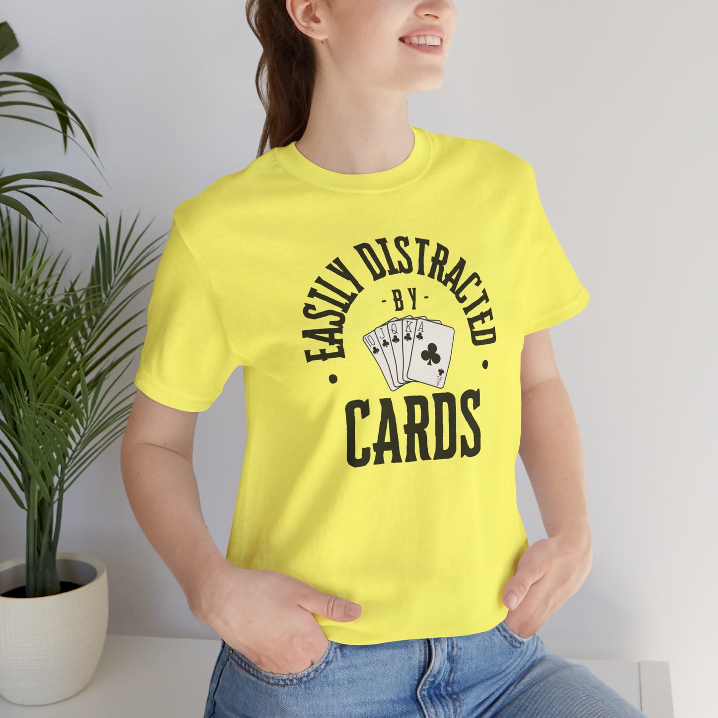 Poker/ Easily Distracted By Cards Unisex Jersey Short Sleeve Tee