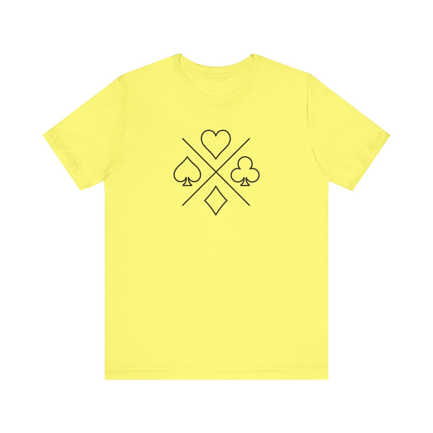 Poker/ Hearts, Spades, Clubs, Diamonds Unisex Jersey Short Sleeve Tee