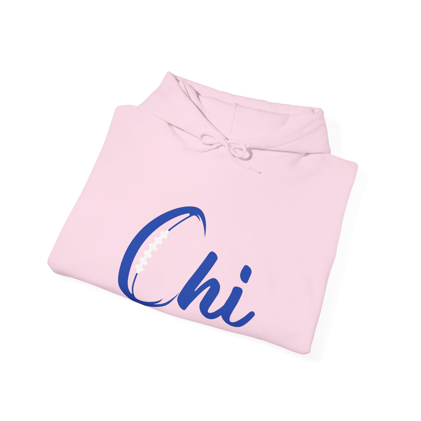 Chi Football/ Blue Unisex Heavy Blend™ Hooded Sweatshirt
