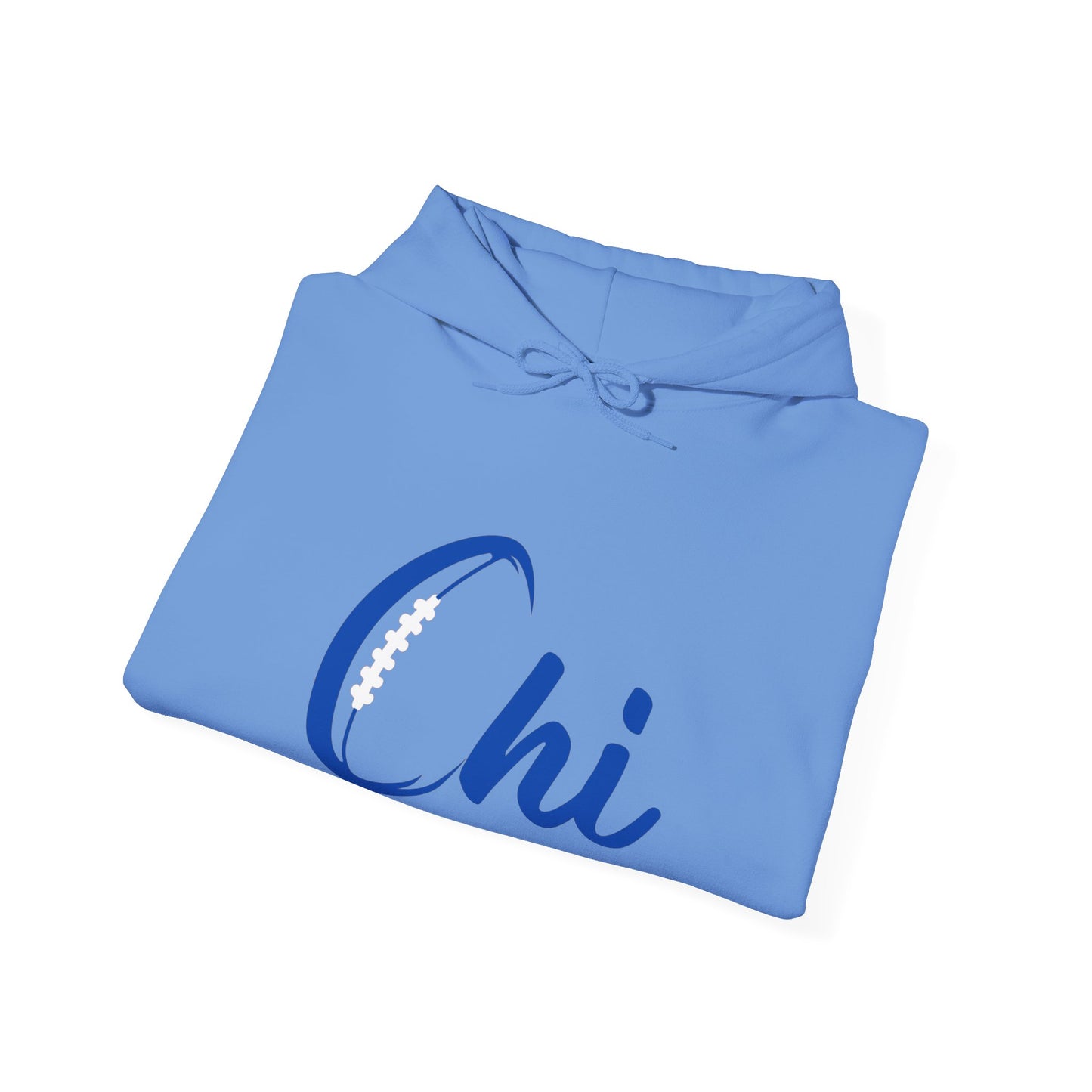 Chi Football/ Blue Unisex Heavy Blend™ Hooded Sweatshirt