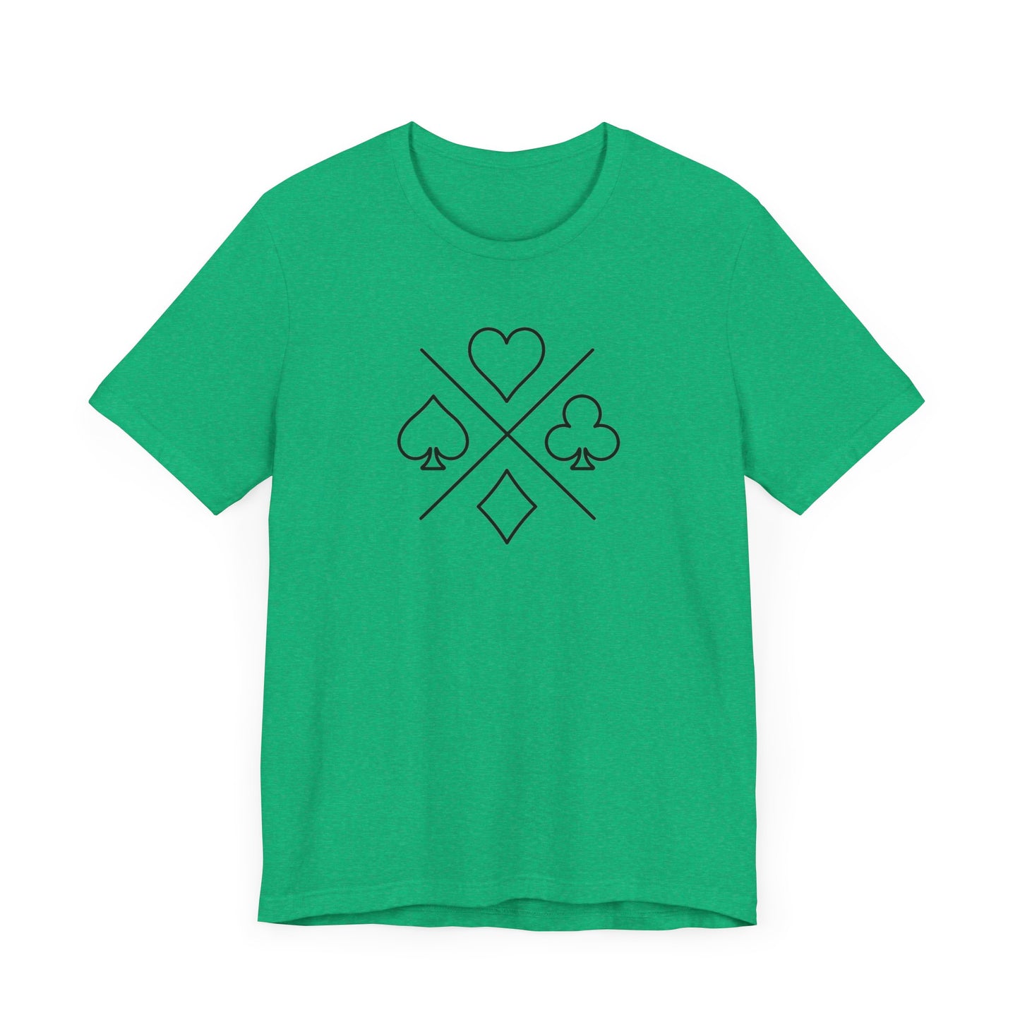Poker/ Hearts, Spades, Clubs, Diamonds Unisex Jersey Short Sleeve Tee
