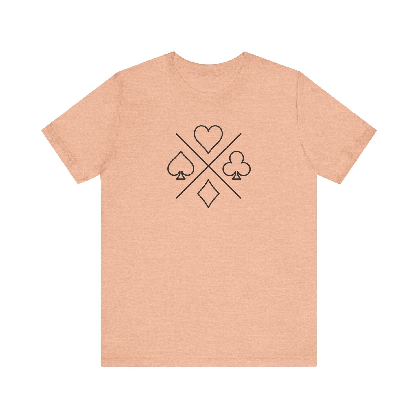 Poker/ Hearts, Spades, Clubs, Diamonds Unisex Jersey Short Sleeve Tee