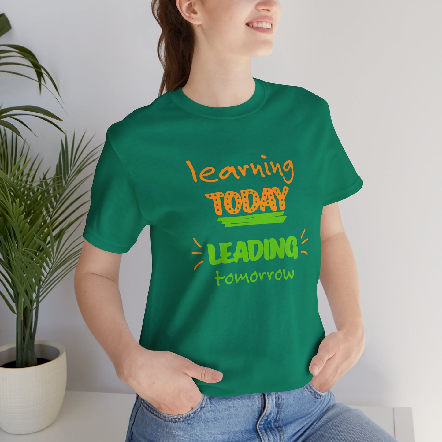 Learning Today Leading Tomorrow Unisex Jersey Short Sleeve Tee