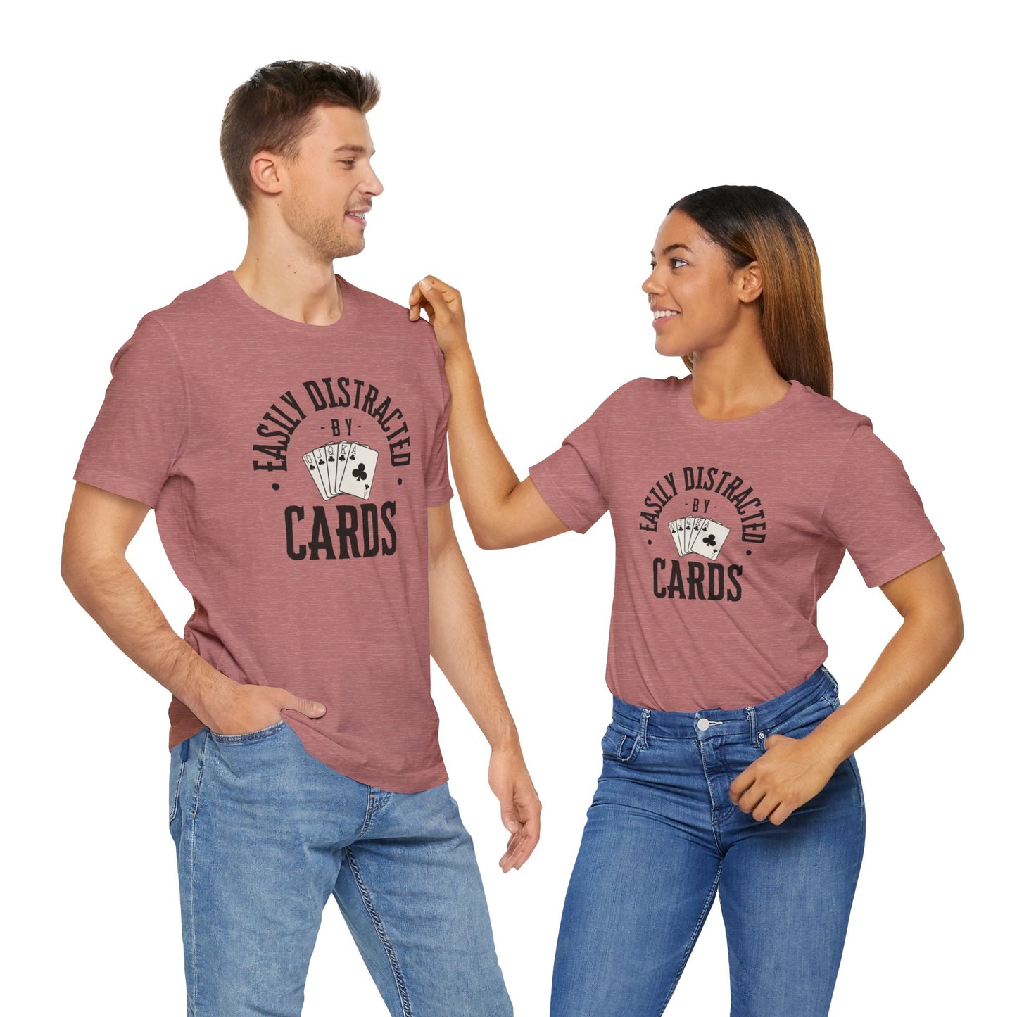 Poker/ Easily Distracted By Cards Unisex Jersey Short Sleeve Tee