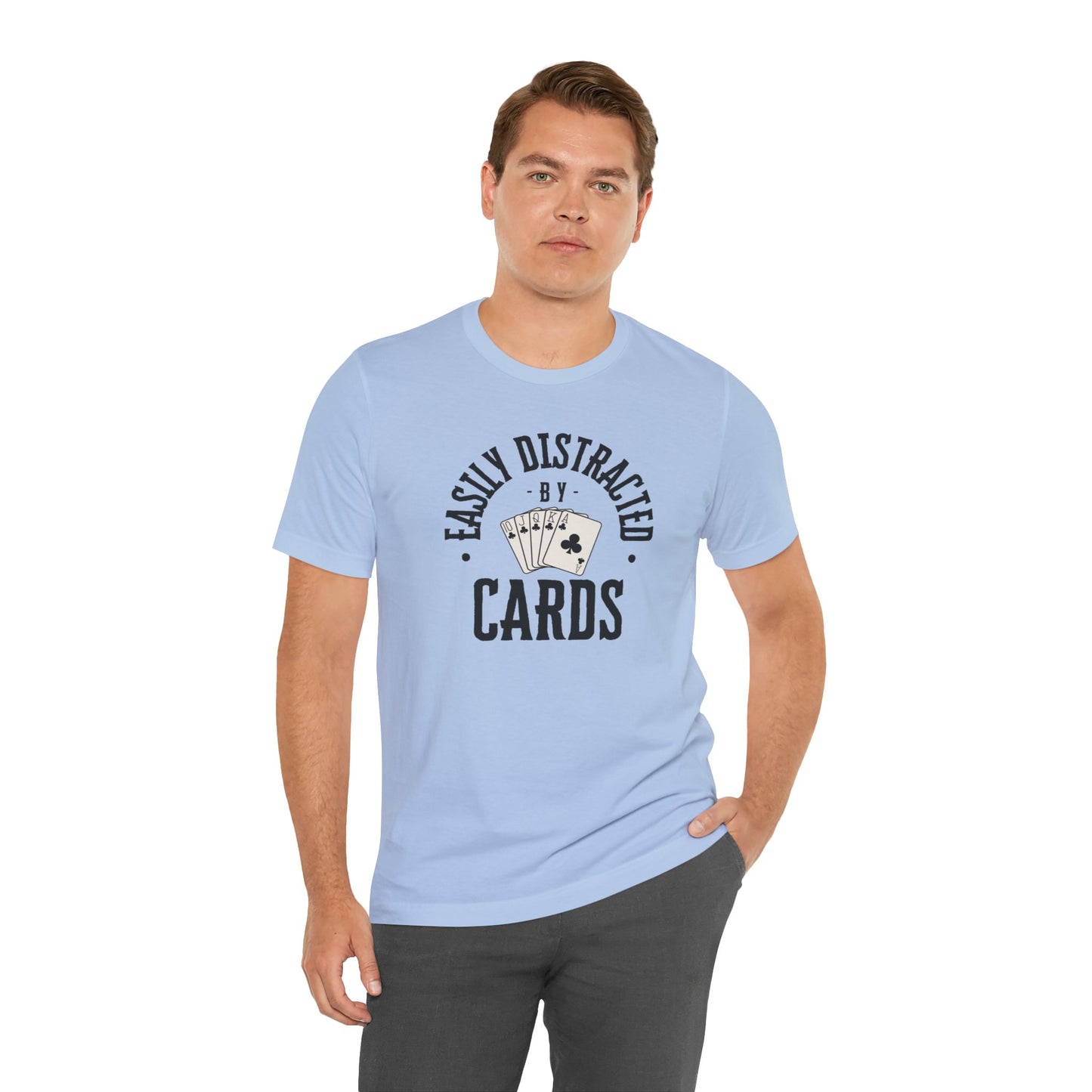 Poker/ Easily Distracted By Cards Unisex Jersey Short Sleeve Tee