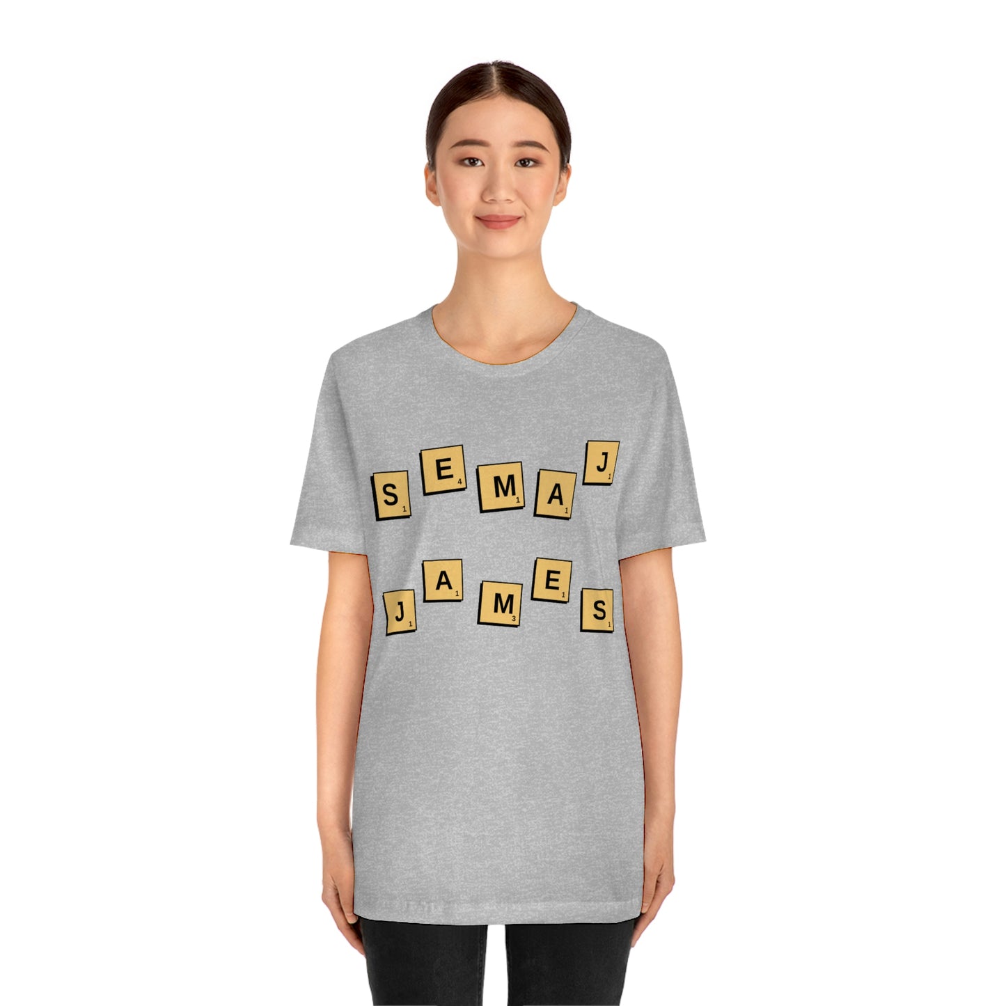 Semaj James Scrabble Unisex Jersey Short Sleeve Tee