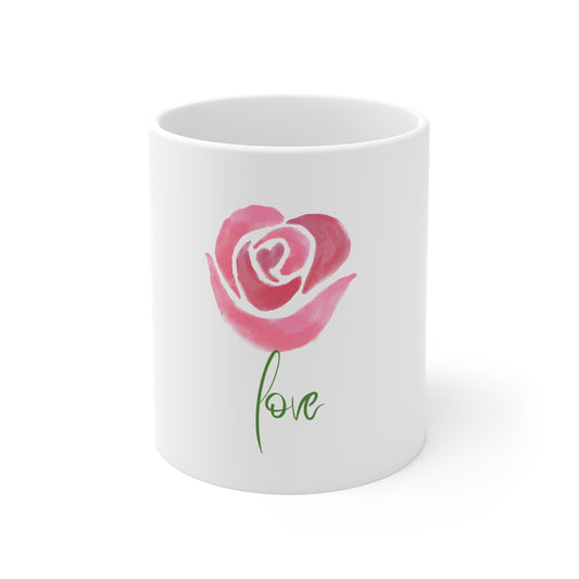 Flower/ Love Mug 11oz