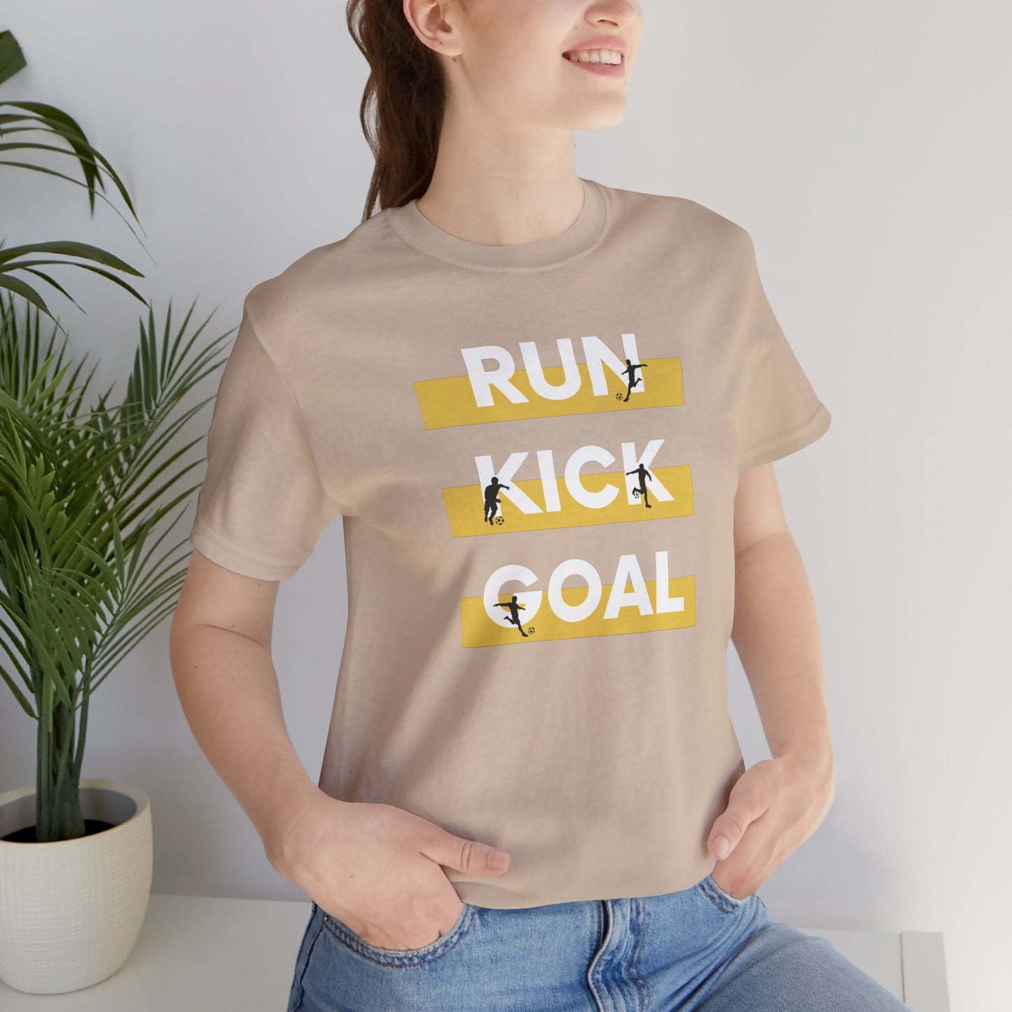 Soccer\ Run Kick Goal Unisex Jersey Short Sleeve Tee