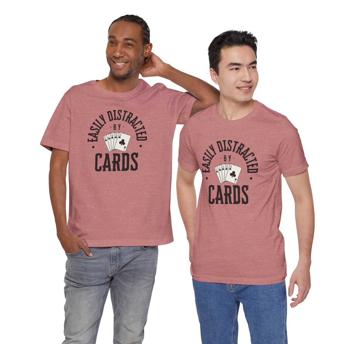 Poker/ Easily Distracted By Cards  Unisex Jersey Short Sleeve Tee