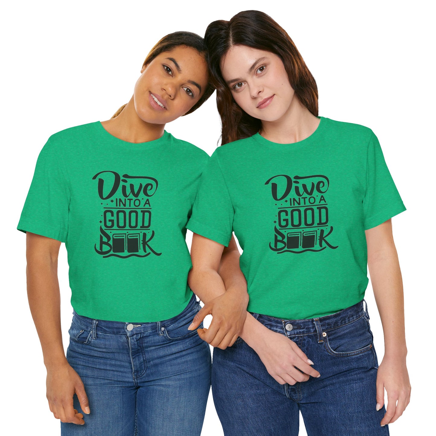 Books/ Dive into a Good Book Unisex Jersey Short Sleeve Tee