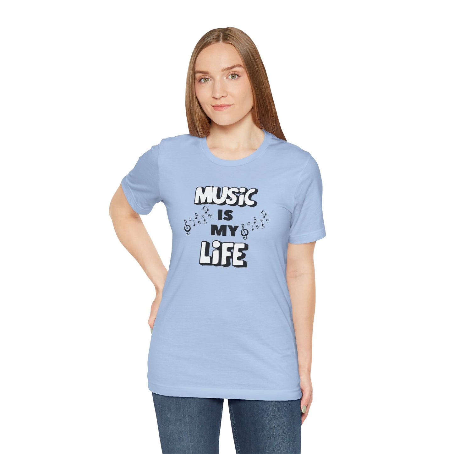 Music is My Life Unisex Jersey Short Sleeve Tee