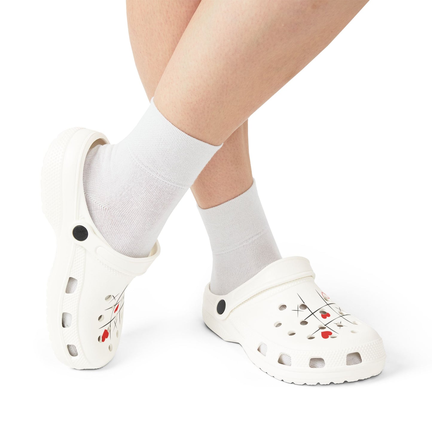Tic Tac Love EVA Foam Rubber Shoes (AOP)