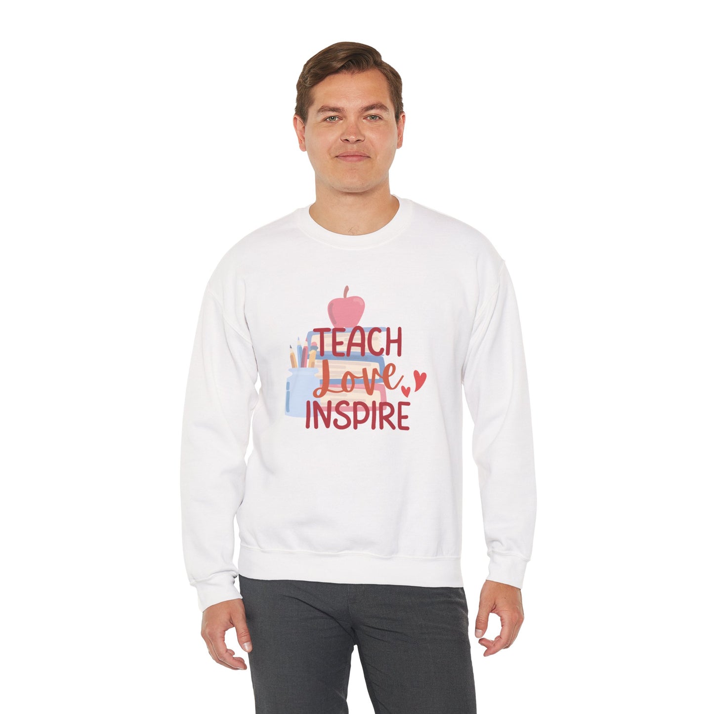 Teach, Love Inspire Unisex Heavy Blend™ Crewneck Sweatshirt