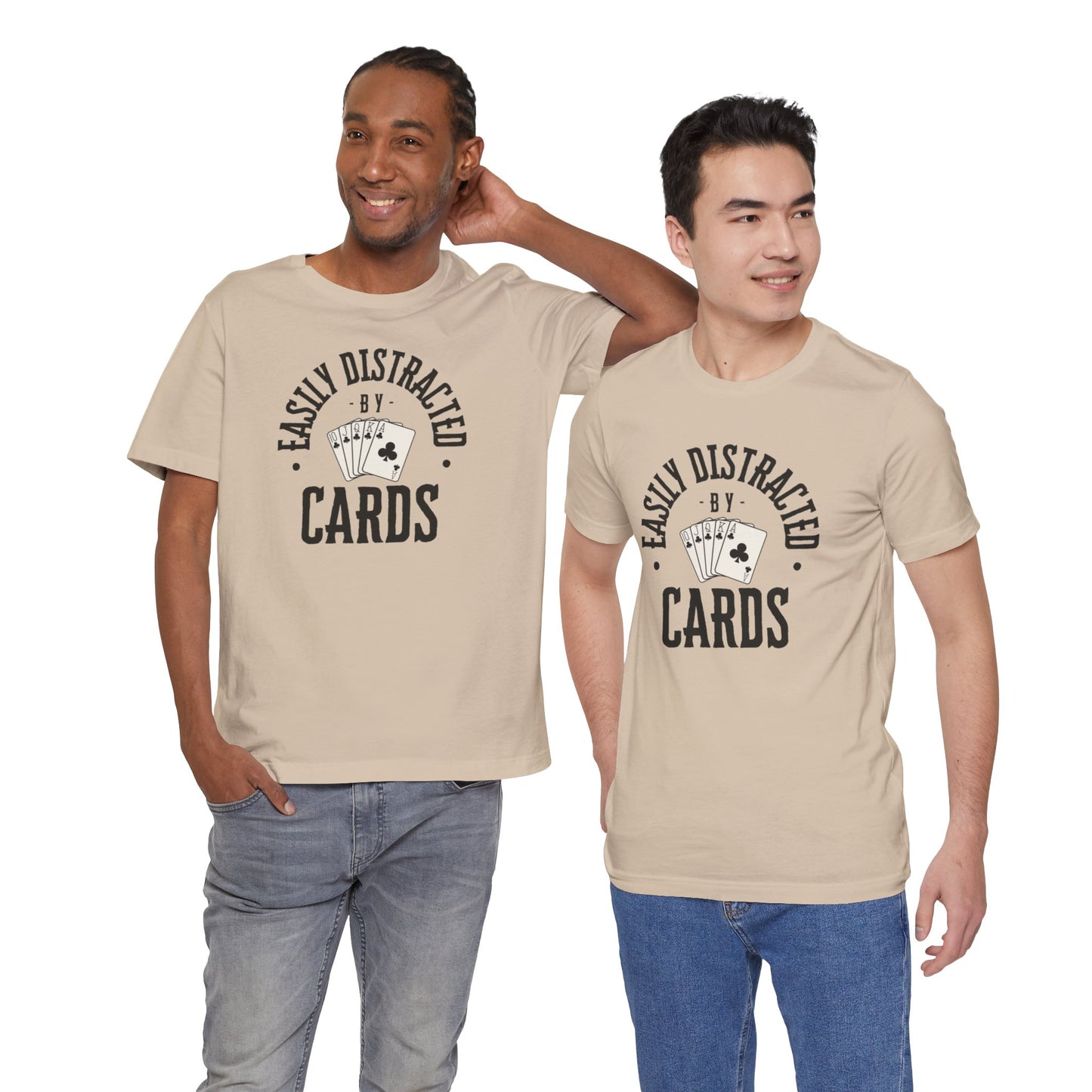 Poker/ Easily Distracted By Cards  Unisex Jersey Short Sleeve Tee