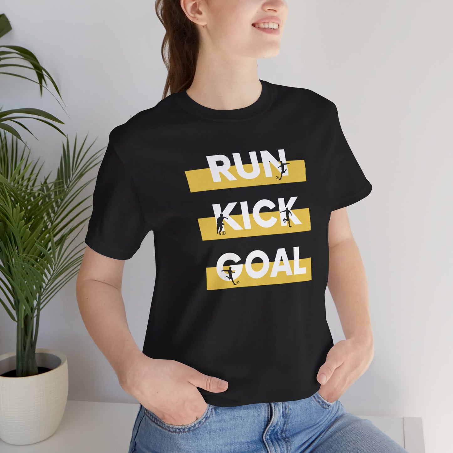 Soccer\ Run Kick Goal Unisex Jersey Short Sleeve Tee