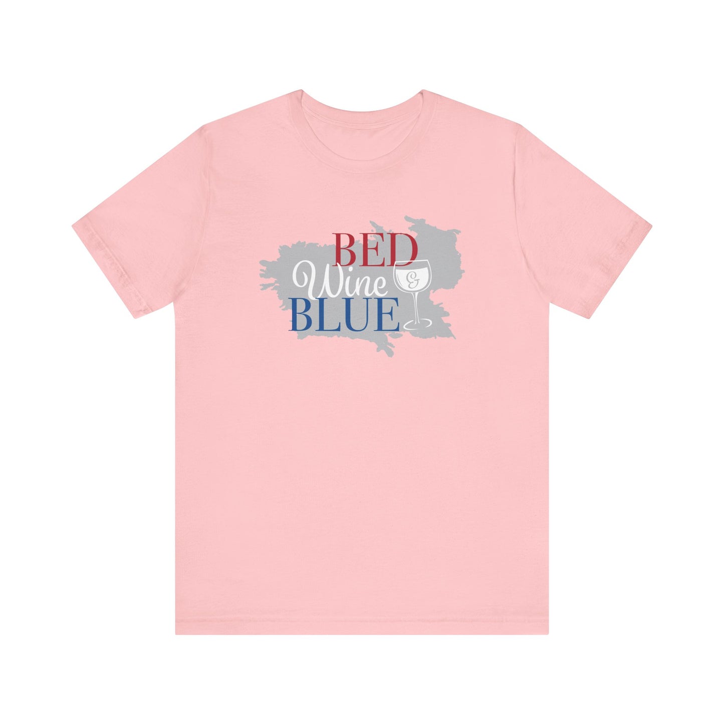 Bed Wine & Blue Unisex Jersey Short Sleeve Tee