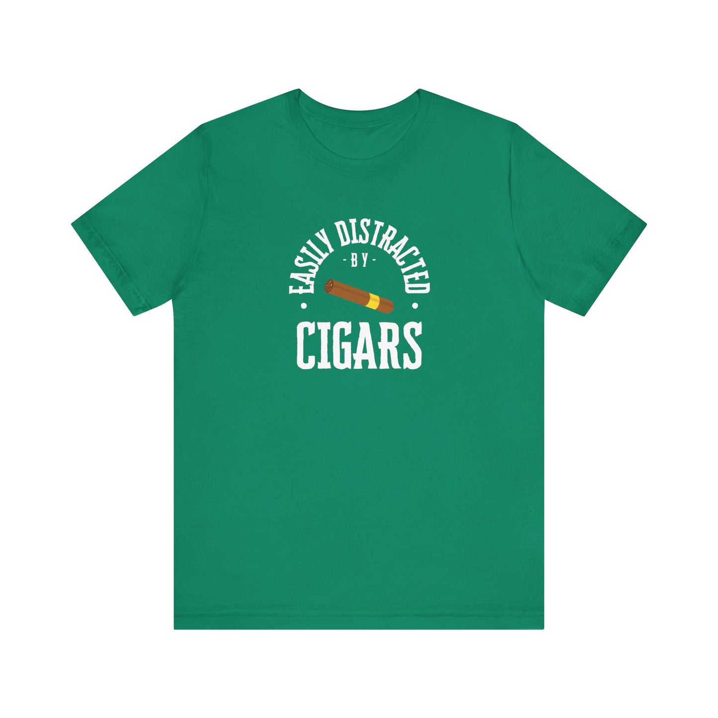 Cigar/ Easily Distracted By Cigars Unisex Jersey Short Sleeve Tee