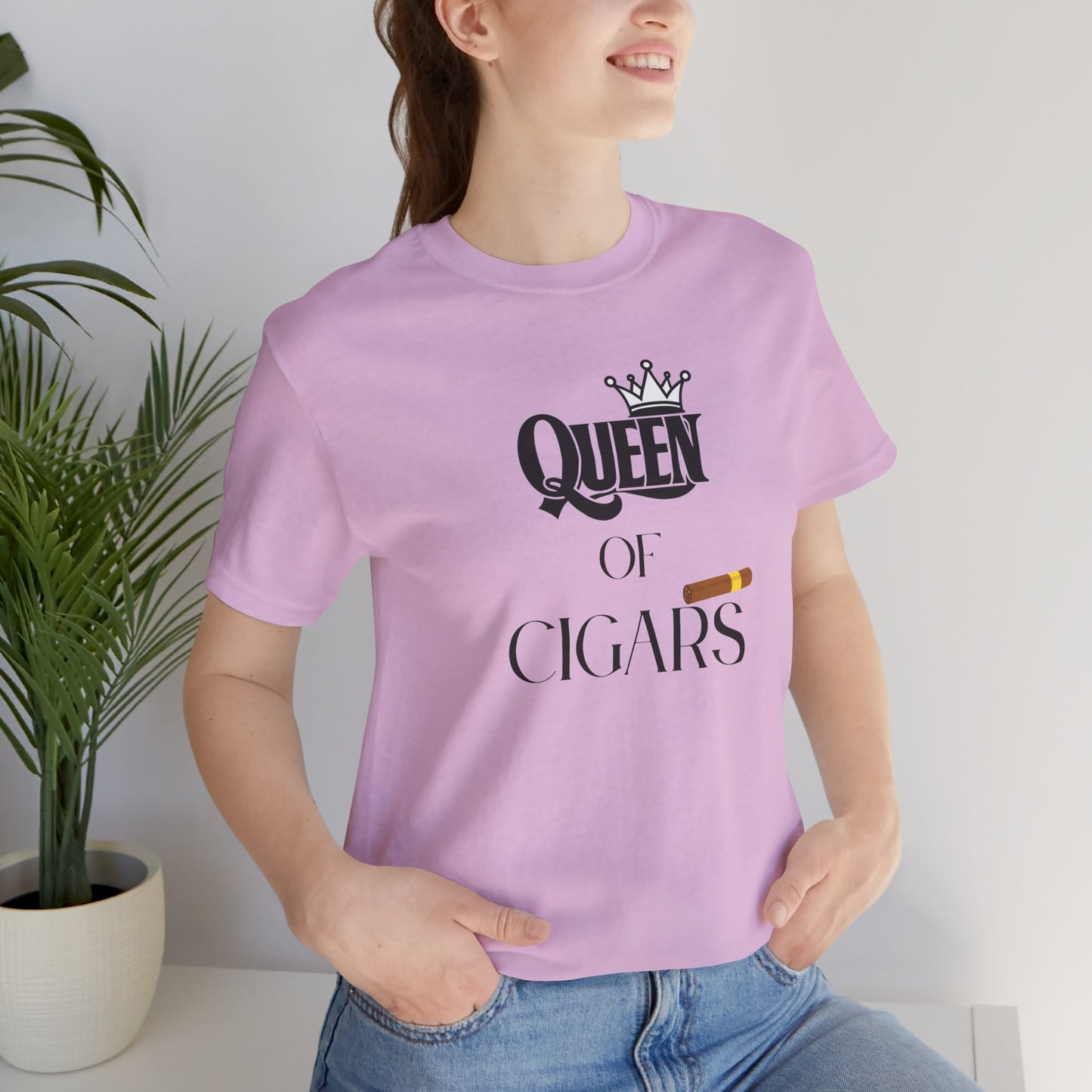 Cigars/ Queen of Cigars Unisex Jersey Short Sleeve Tee