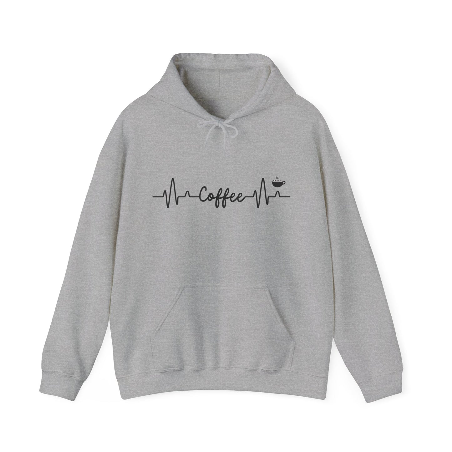 Coffee Heartbeat Unisex Heavy Blend™ Hooded Sweatshirt