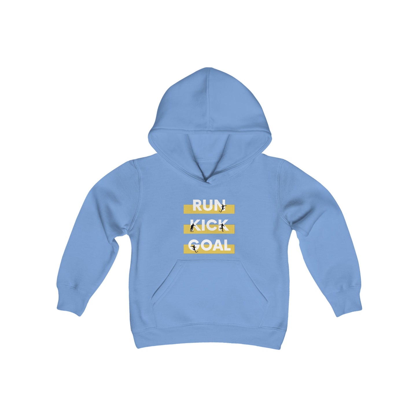 Kids Run Kick Goal Heavy Blend Hooded Sweatshirt