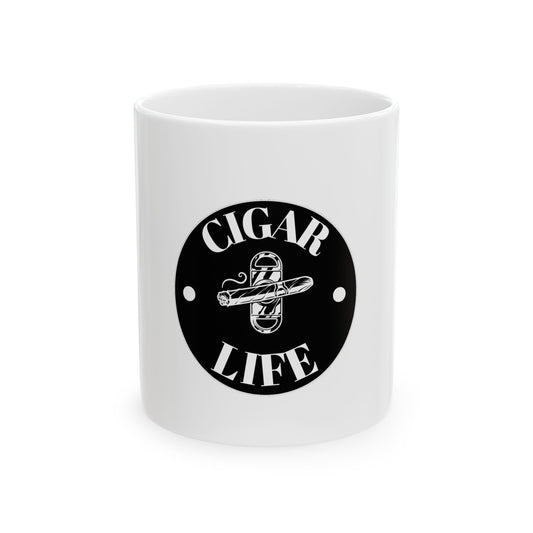 Cigar Ceramic Mug, (11oz, 15oz)