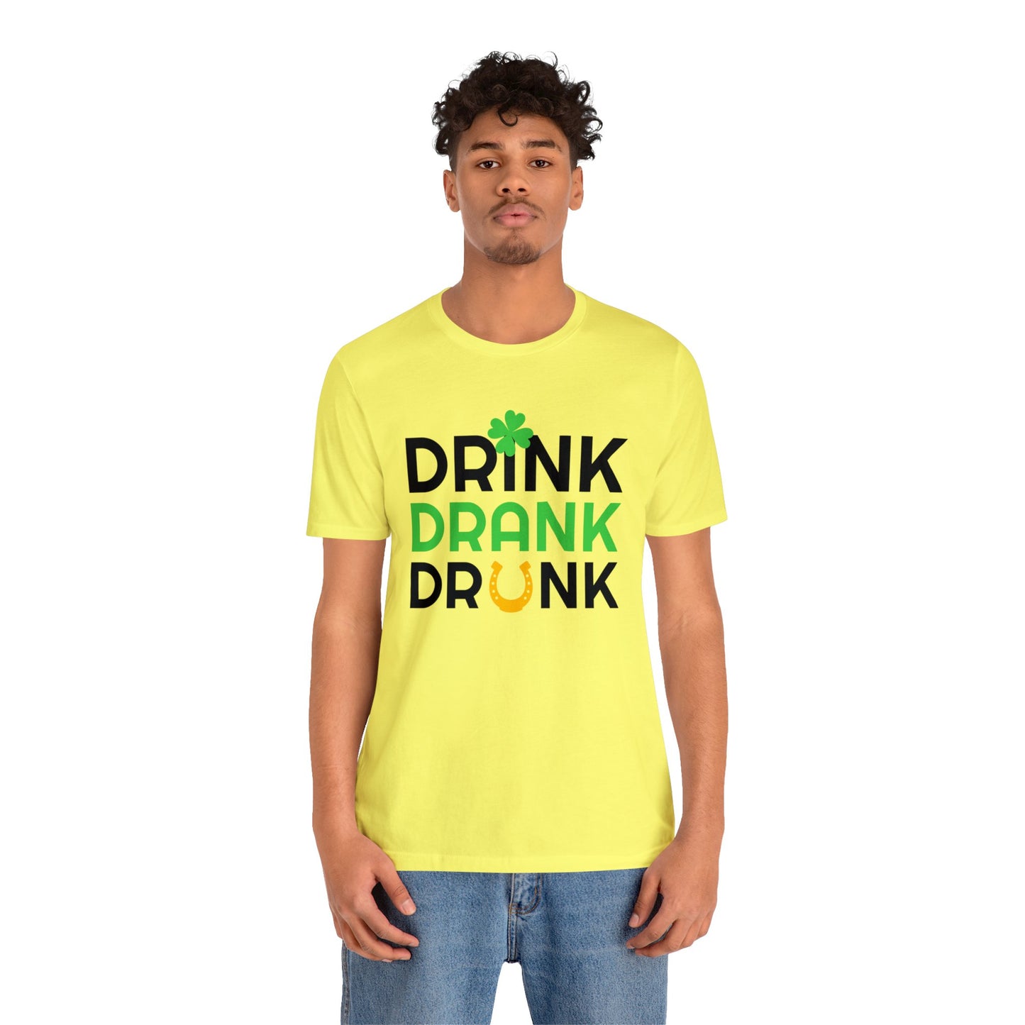 Drink Drank Drunk Unisex Jersey Short Sleeve Tee