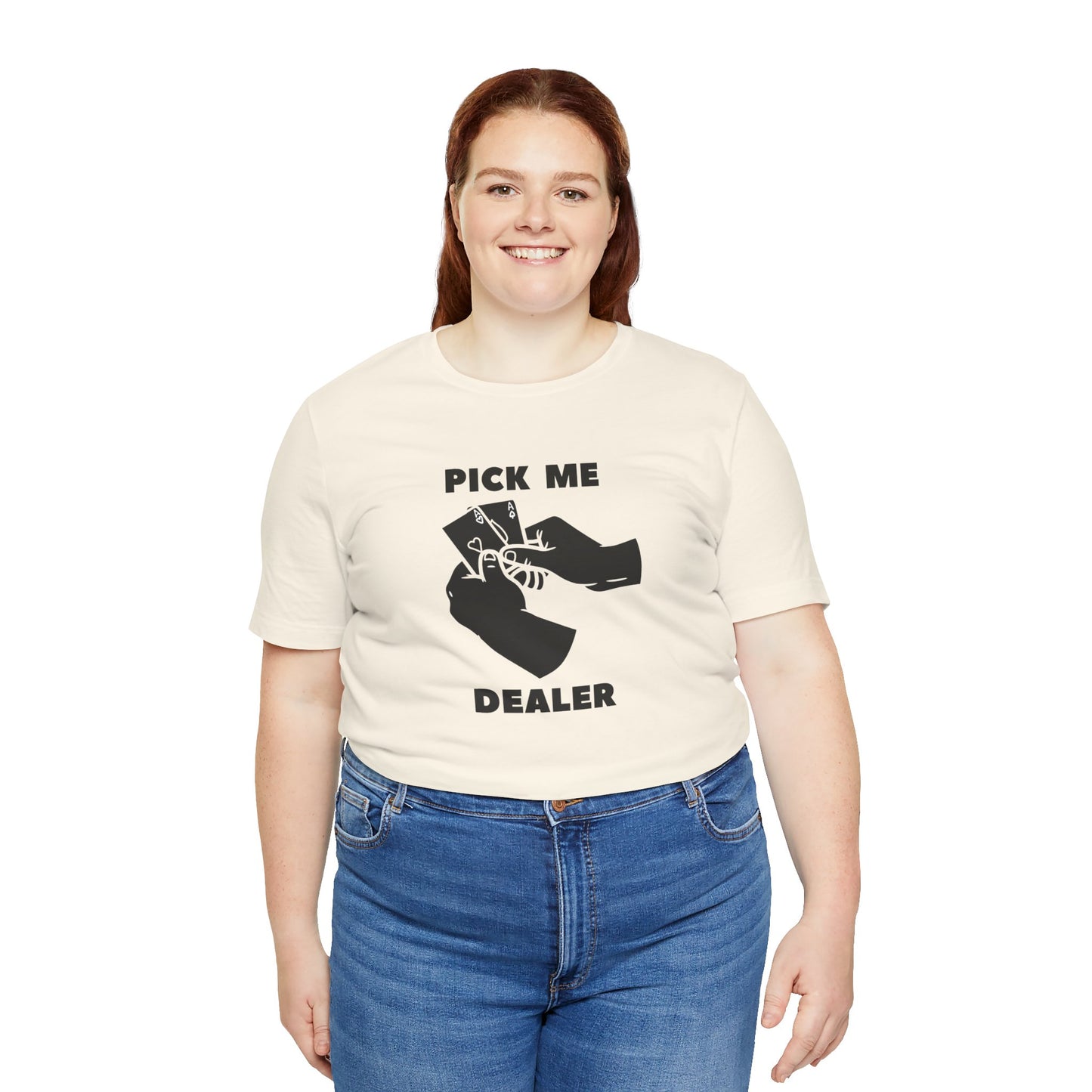 Poker/ Pick Me Dealer Unisex Jersey Short Sleeve Tee