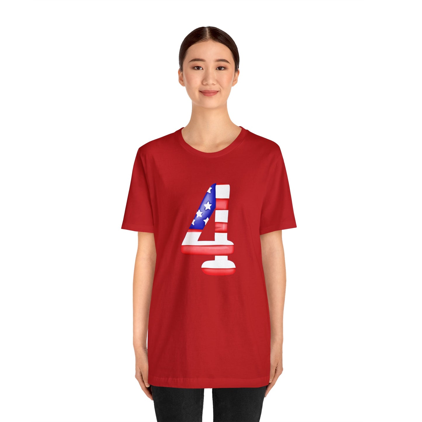 Fourth Red White Blue Unisex Jersey Short Sleeve Tee