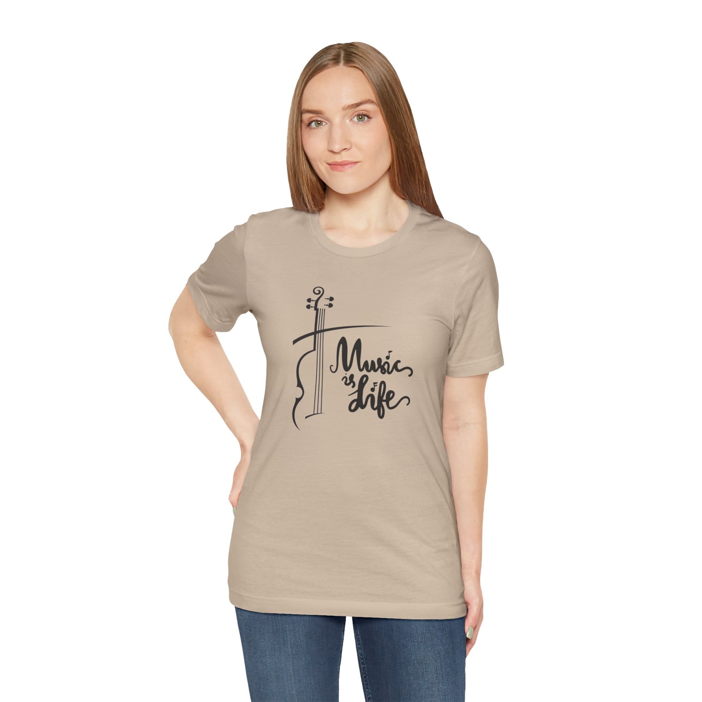 Music Is Life Unisex Jersey Short Sleeve Tee