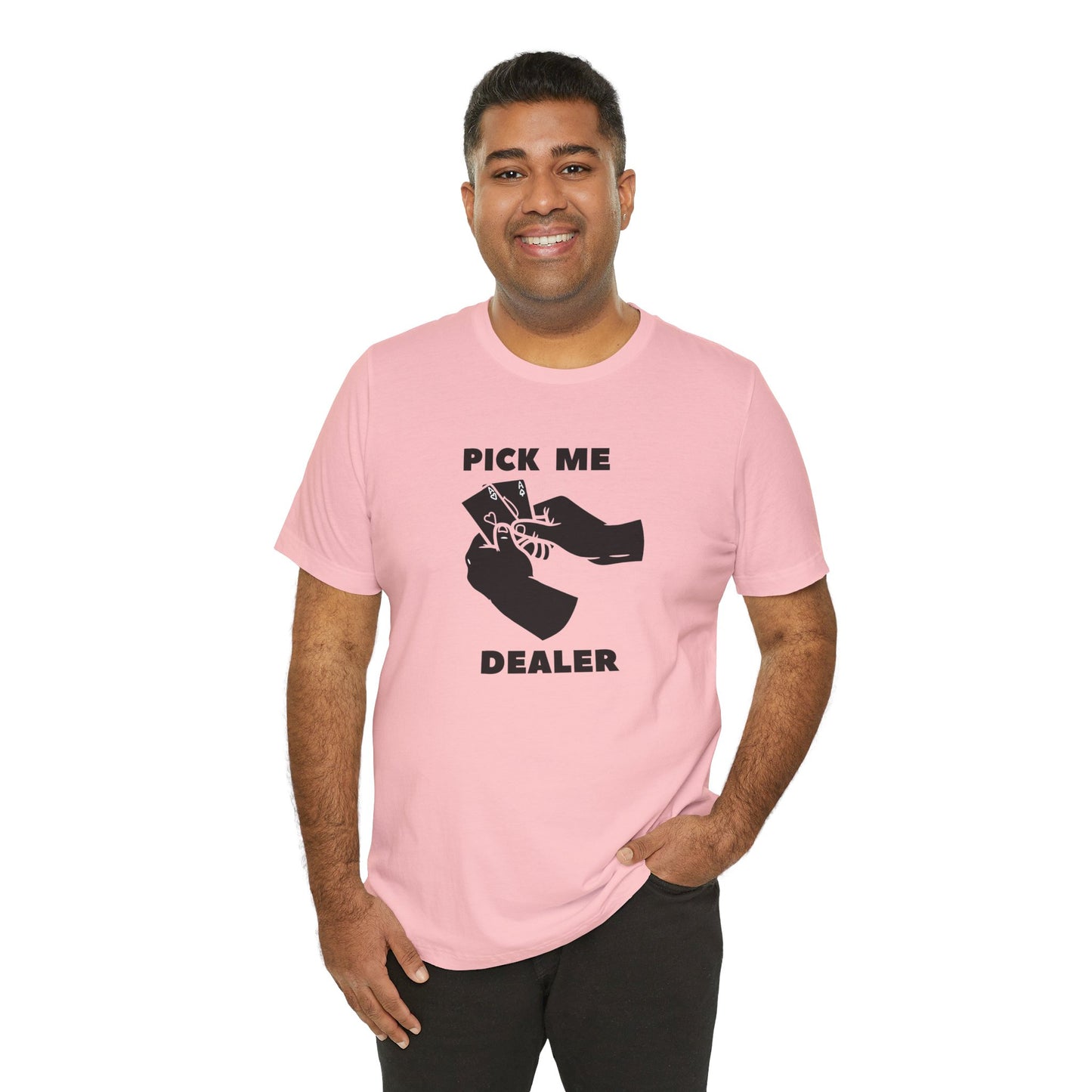 Poker/ Pick Me Dealer Unisex Jersey Short Sleeve Tee