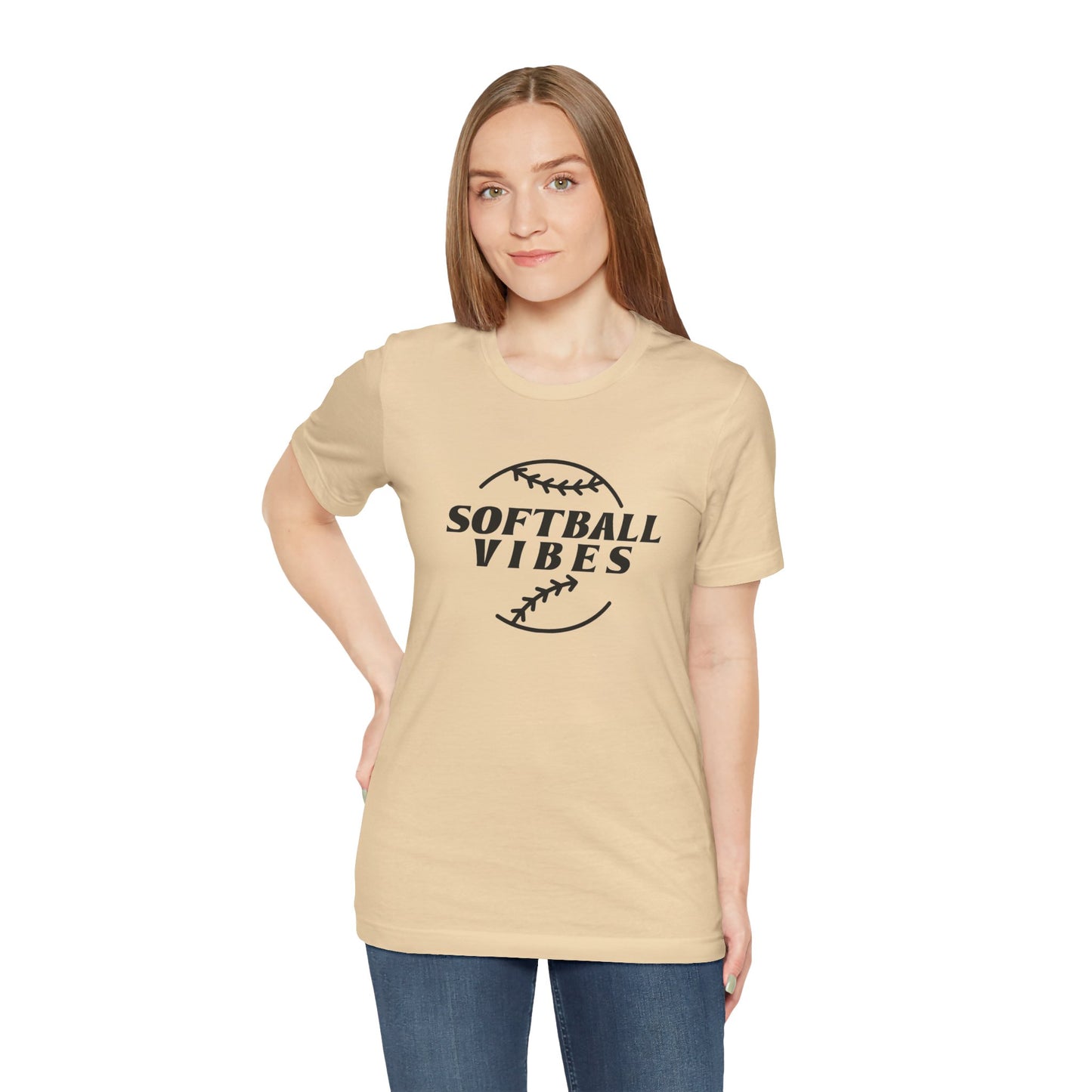 Softball Vibes Unisex Jersey Short Sleeve Tee